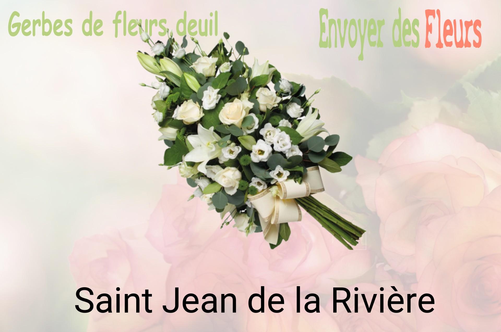 Gerbe de fleurs de deuil livrée à Saint-Jean-de-la-Rivière